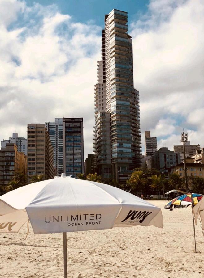 Apartamento Unlimited Ocean Front - Frente A Praia Vista Mar Hidromassagem Piscina Climatizada 2 Saunas Seca E Umida Wi-Fi 350 Mb Santos  Exterior foto